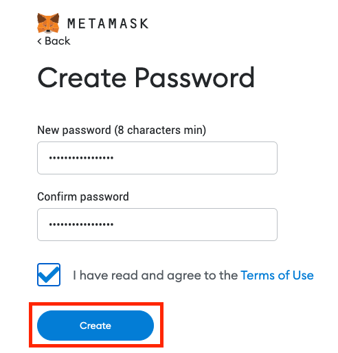 Creating a Password