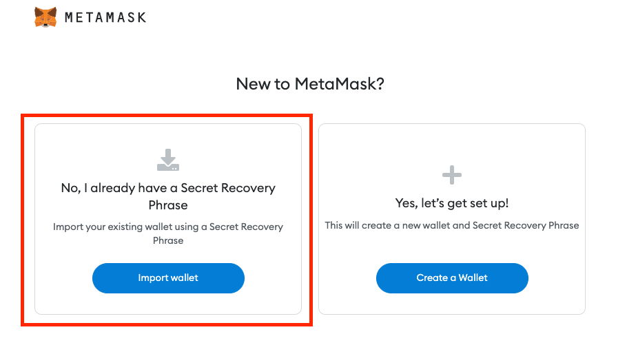 Importing An Existing Wallet