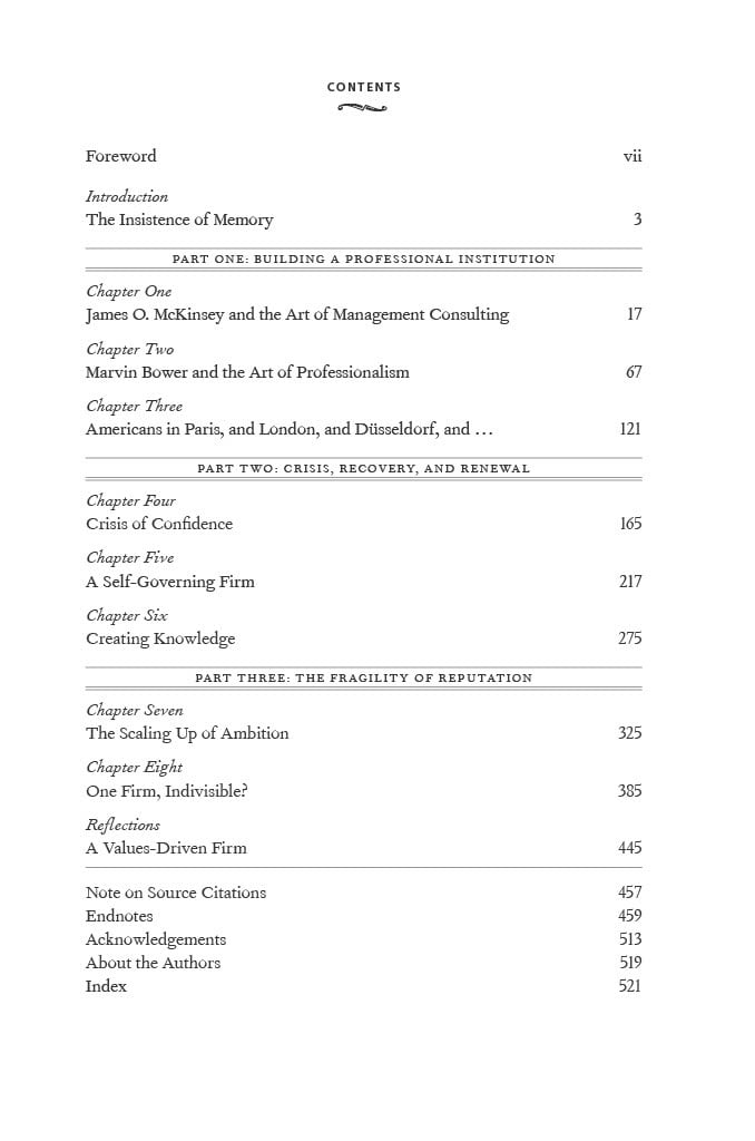 Table of contents