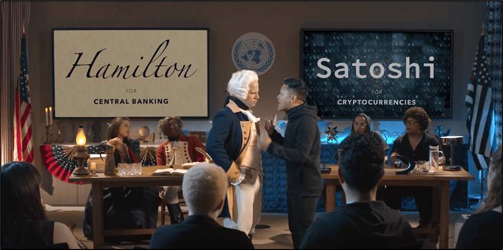 Satoshi Nakamoto beefing with Alexander Hamilton