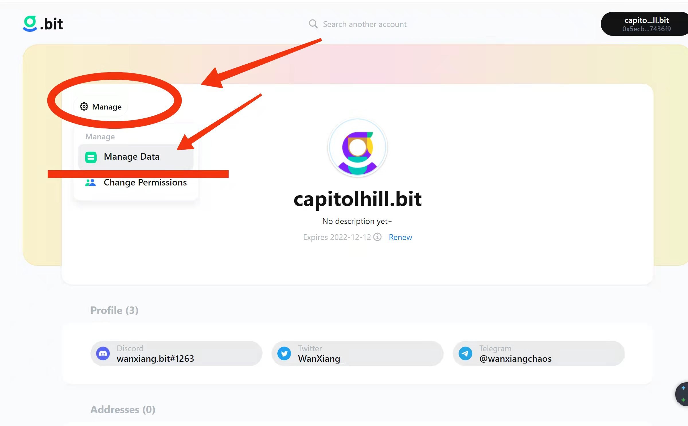 How to bind Discord with .bit account? How to verify in .bit community?