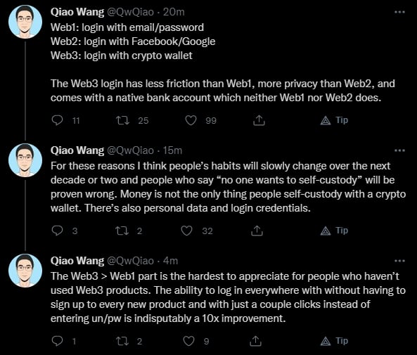 (Crypto wallets are becoming more demanding in functionality albeit with the arguable paradox of keeping the private keys in self-custody.)