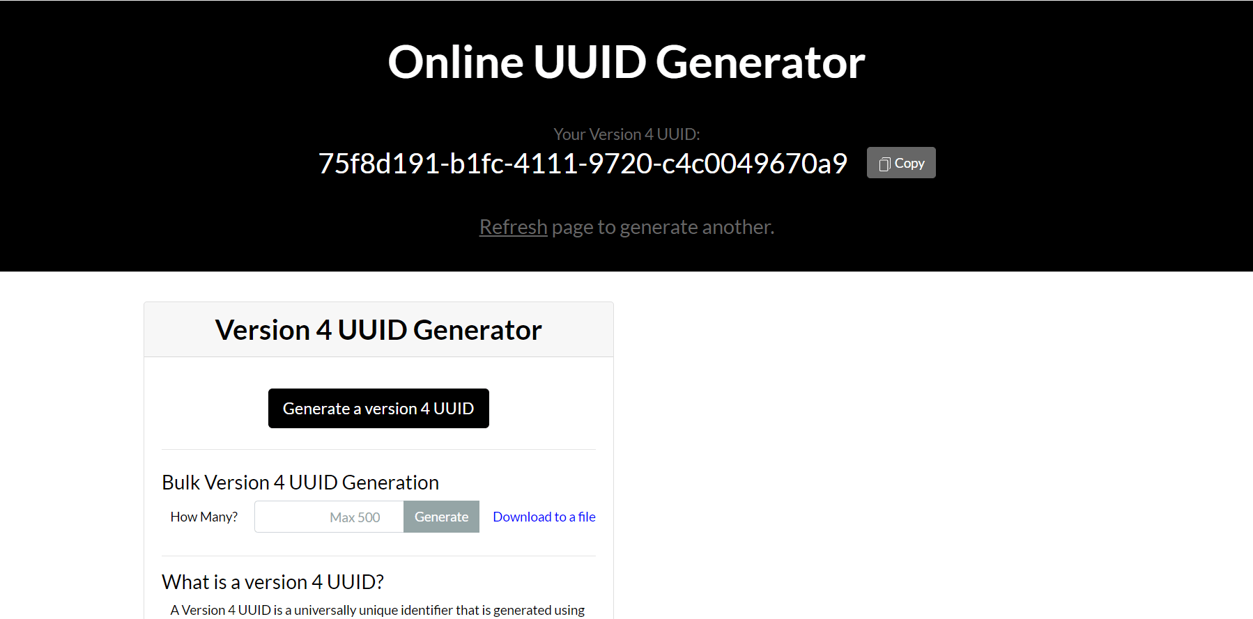 Copy UUID