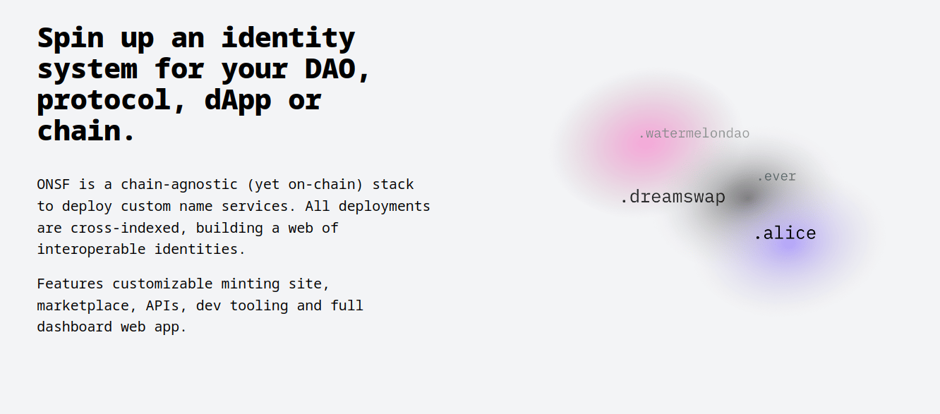 The Open Name Service Framework and the Future of ANS