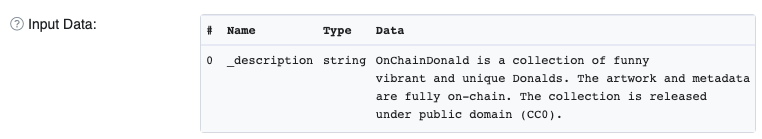 Release to public domain was also written on-chain