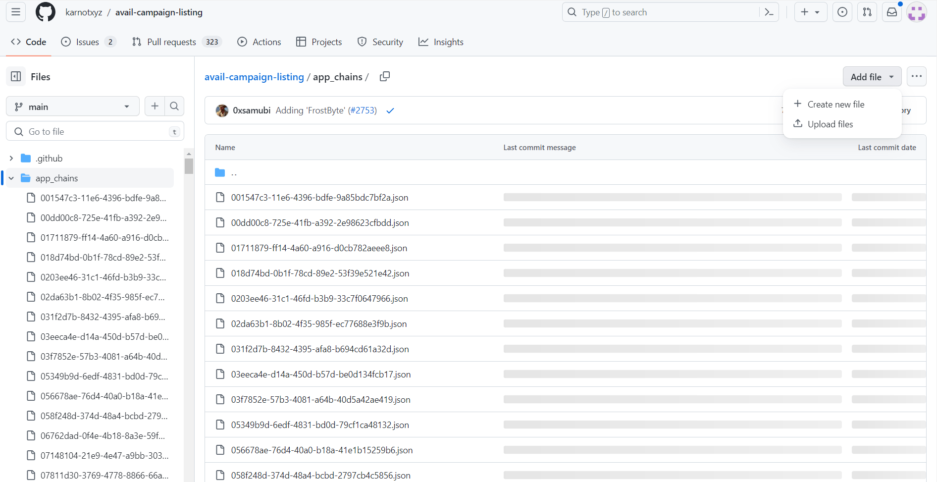 Click on create file