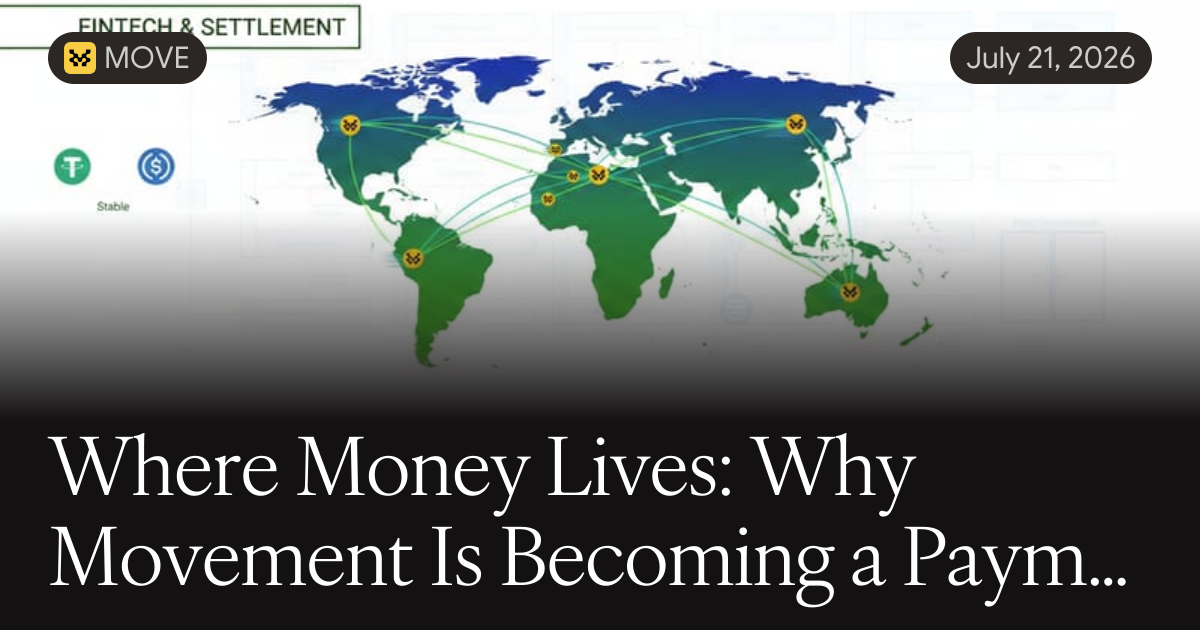 Cover image for Where Money Lives: Why Movement Is Becoming a Payments Network