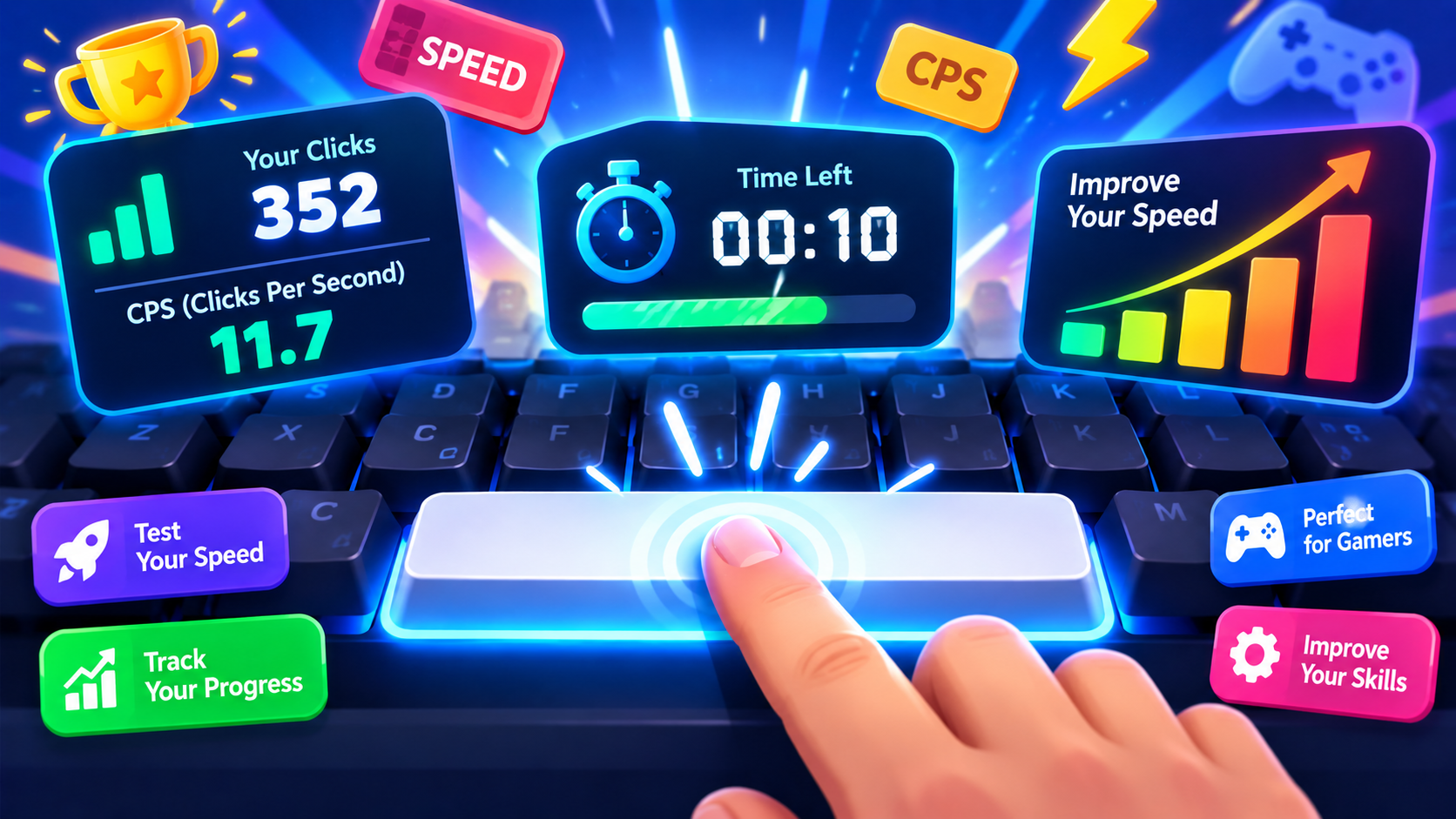 Cover image for Spacebar Clicker Game: How to Play, Improve Your Score, and Master the Challenge