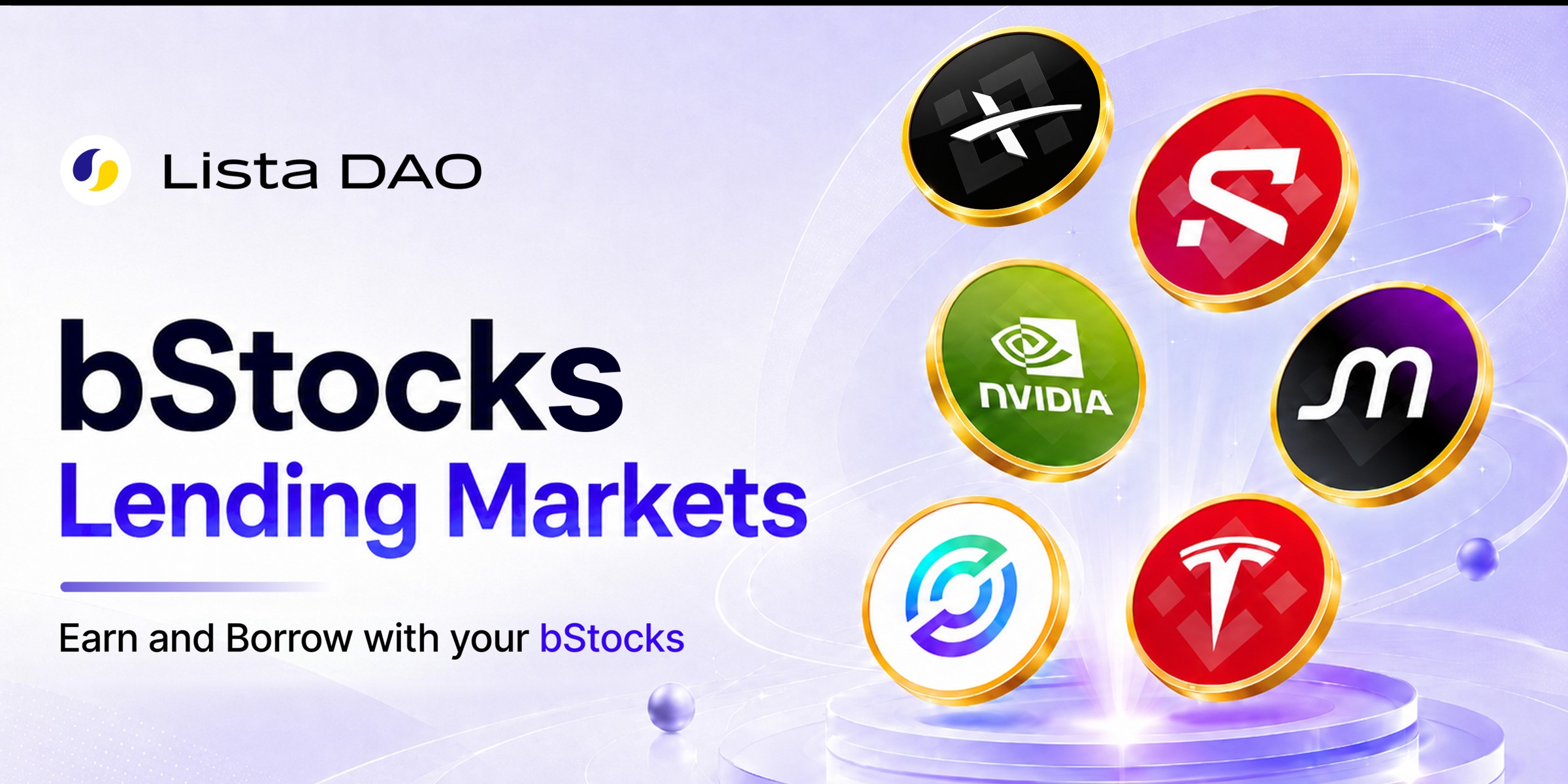 Cover image for 📈 Wall Street Meets DeFi: Lista Lending Now Accepts bStocks as Collateral