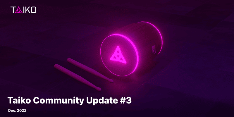 Cover image for Taiko Community Update #3