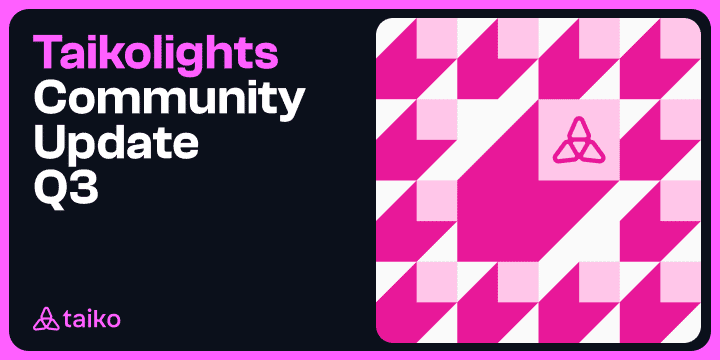 Cover image for Taikolights: Q3 2025 Community Update