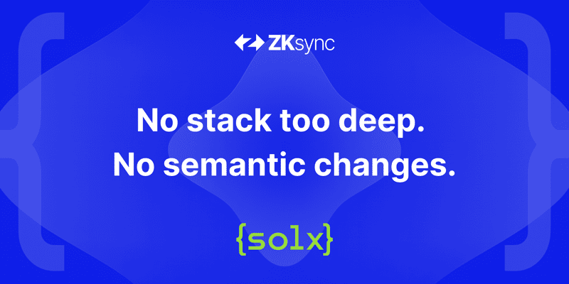Cover image for solx Beta: No stack too deep. No semantic changes.