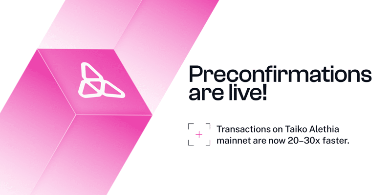 Cover image for Preconfirmations Are Live on Taiko Mainnet. A New Era Begins!