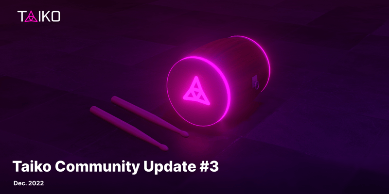 Cover image for Taiko Community Update #3