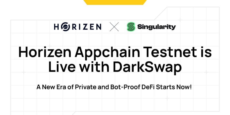 Cover image for Horizen Appchain Testnet is Live with DarkSwap: Private, Bot-Proof DeFi Arrives on Base
