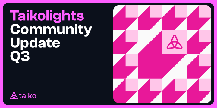 Cover image for Taikolights: Q3 2025 Community Update