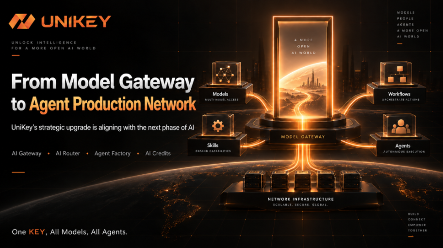 Cover image for From Model Gateway to Agent Production Network: UniKey’s Strategic Upgrade Is Aligning with the Next Phase of AI